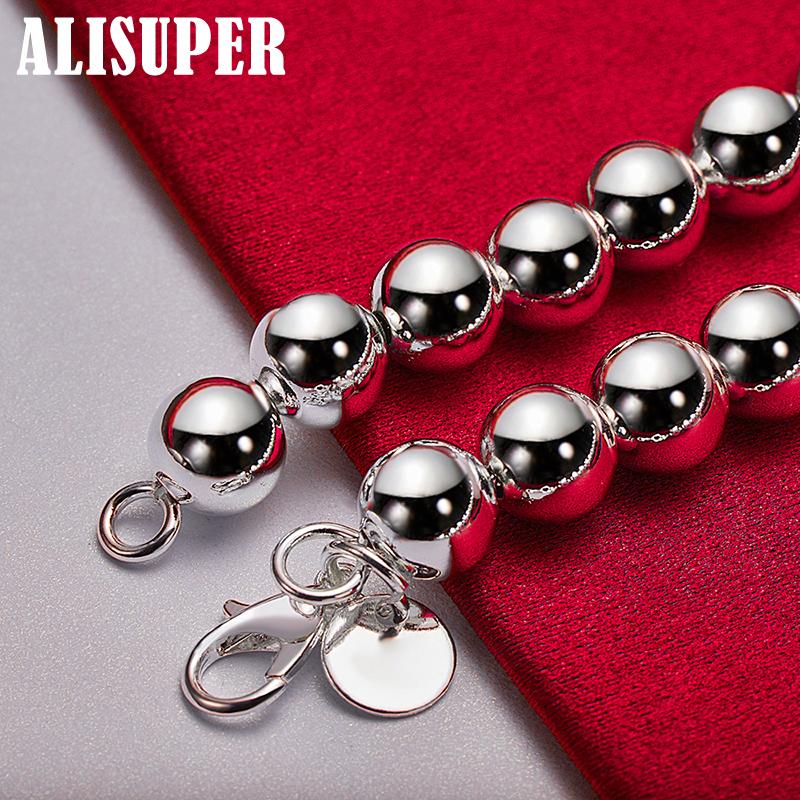 925 Sterling Silver 6mm Ball Bead Chain Bracelet Jewelry