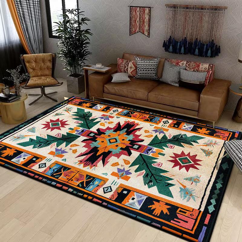 Nordic Style Bohemian Large Rugs for Living Room Modern Decoration Home Carpet Light Luxury Bedroom Rug Non-slip Washable Mat