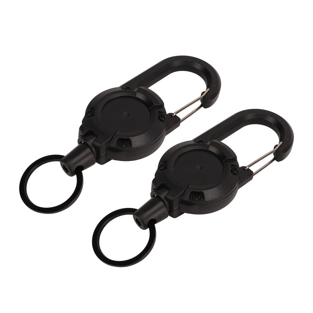 2шт выдвижной брелок для ключей противоугонная цепочка с пряжкой и эластичным шнуром
