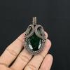 Emerald Pendant, 999 Copper Wire Wrapped Pendant Gemstone Jewelry, Handmade Pendant Amazing Jewelry, Gift For Her