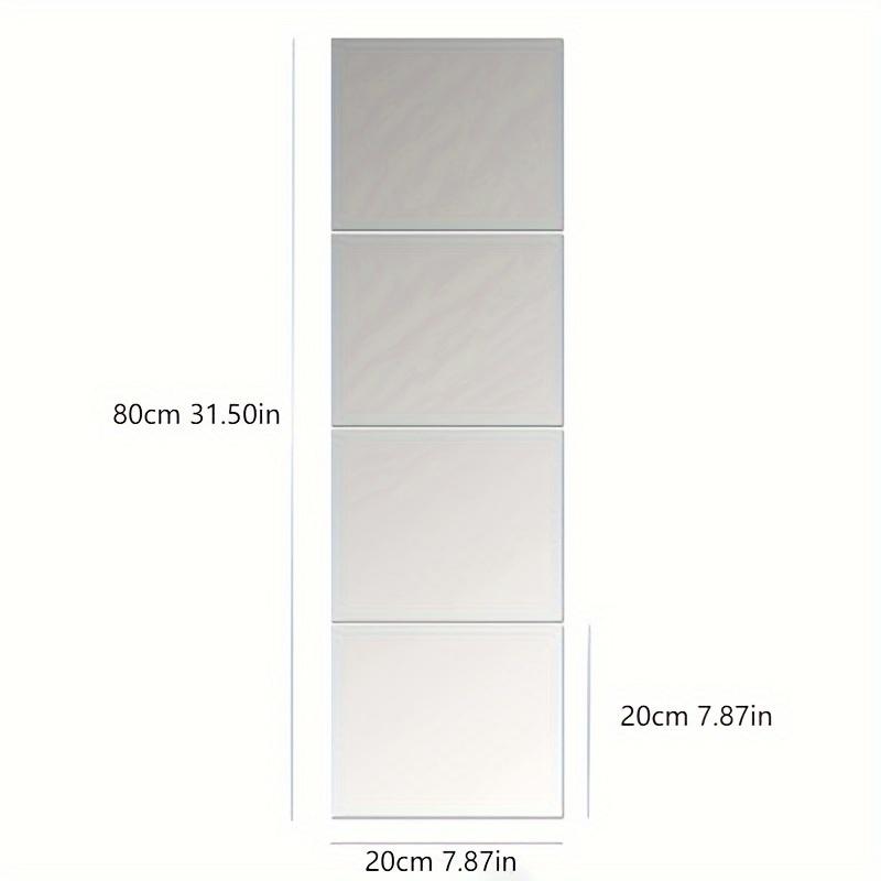 1,5 мм толщина 3D квадратная акриловая зеркальная плитка, 7,87x7,87 дюймов, самоклеящееся небьющееся настенное зеркало для спальни, гостиной, офиса, ванной комнаты
