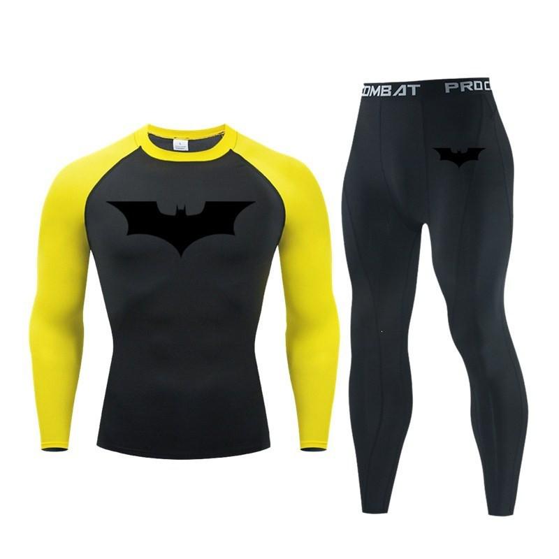 Men Women Quick Dry Athletic Compression Set Long Sleeve Top Capri Pants Running Gym Workout Sportswear