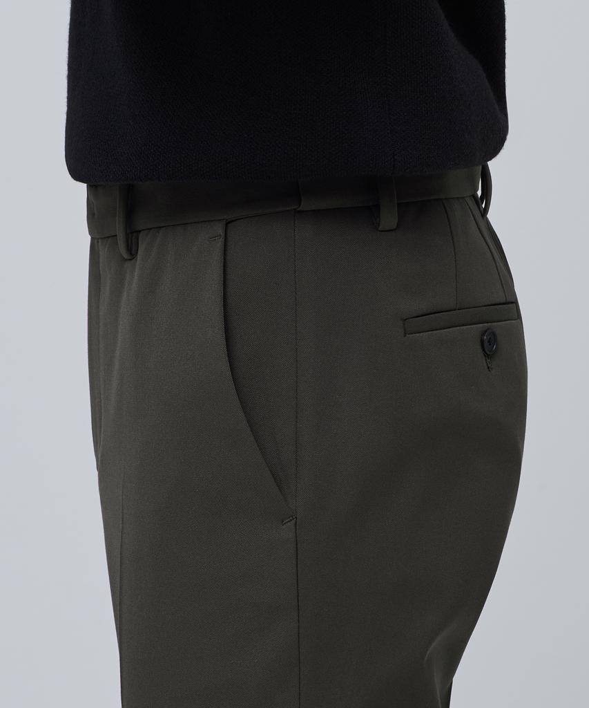 MUSINSA STANDARD Heavyweight Fleece-Lined Wide Hidden Elastic Waist Slacks [Van Dyke Brown]