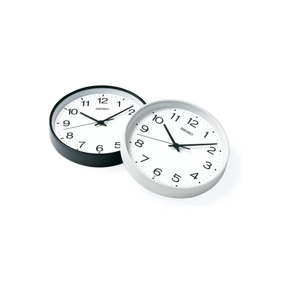 Seiko Clock Wall Clock, Radio Controlled, Analog, Metal Frame, White, Diameter 270 x 48mm, KX268W