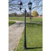 VidaXL Garden Lamp Dark Green and Black Aluminum and Glass 2 Arms Street Lamp 40244