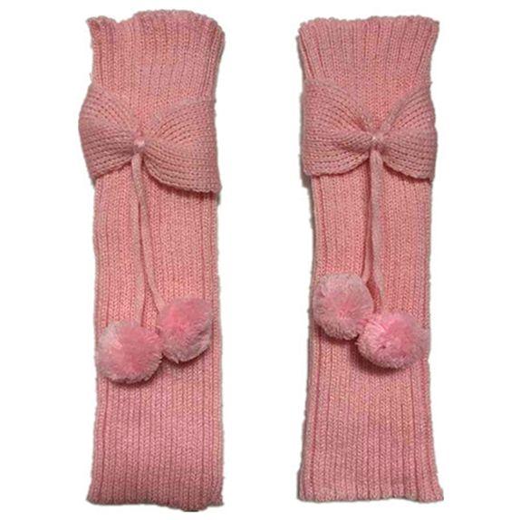 Fashion Kids Girls Bowknot Pompom Knit Leg Warmers Boot Socks Cuffs Toppers Gifts Boots Women Socks Set