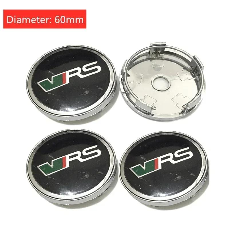 CXUX8 4PCS Car Wheel Center Hub Caps Tire Decoration For Skoda Logo Rapid Kodiaq Fabia Karoq Laura Superb VRS Yeti Octavia Scala