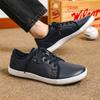 Fashion Men Sneakers All-match Casual Shoes Men Flats Lace-Up Lightweight Leather Breathable Shoe Mens Blue Sports Tenis Shoes