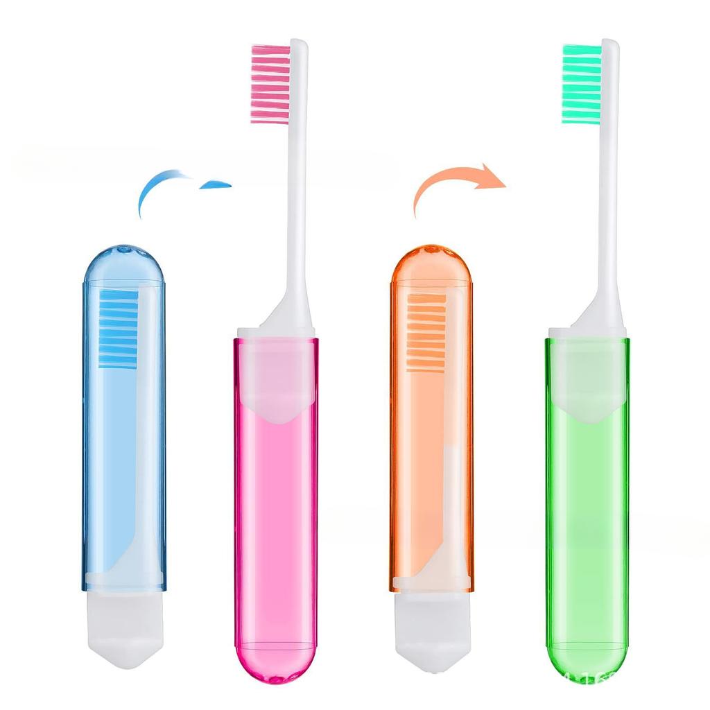 Дорожная складная зубная щетка, одноразовая портативная дорожная мини-зубная щетка с мягкой щетиной