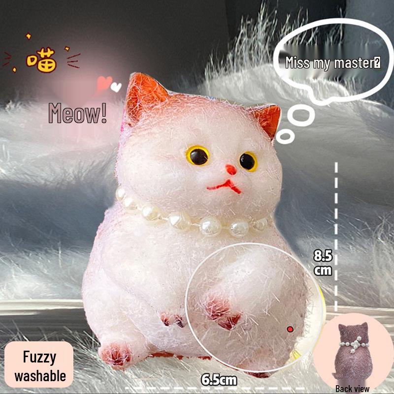 Плюшевая тряпичная кошка-игрушка для снятия стресса - Реалистичное украшение кошки для расслабления в офисе