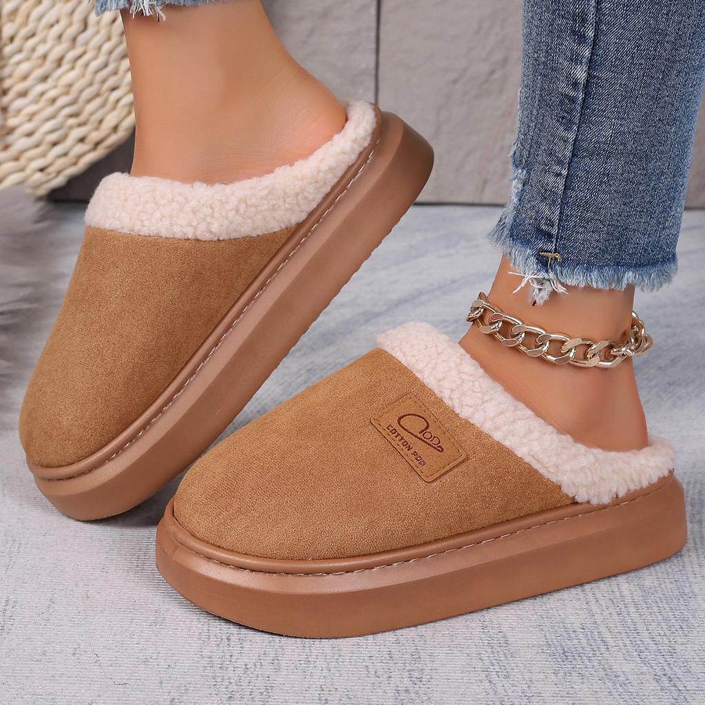 Women Slippers Thick Sole Anti Slip Snow Boots Women Fashion Warm Thickened Cotton Slippers Fashion Casual Sandals Slides Women