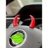 Creative and Humorous Car Center Console Display Screen, Small Horn Steering Wheel, Devil's Horn, Cute Car Decoration Ornament