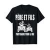 Father And Son Quad Atv Dad Motorcycle Cross Biker Fathers Day T Shirt Vintage Casual Slightly Graphic Homme Streetwear