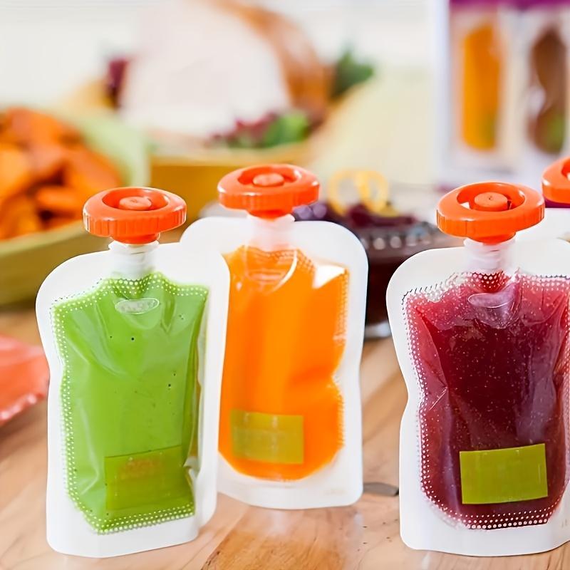 1 набор, Ручные пакеты для хранения детского питания, 10 шт. диспенсер для пищевых добавок, герметичные пакеты для кухни, не требуется питание, пластиковый материал