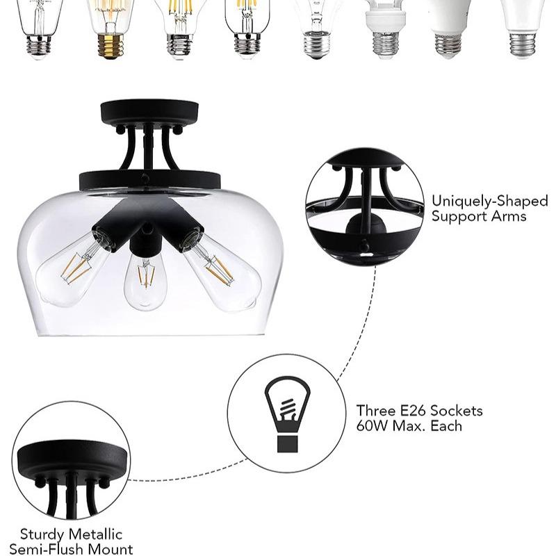 Потолочный светильник Современная простая металлическая люстра для коридора
