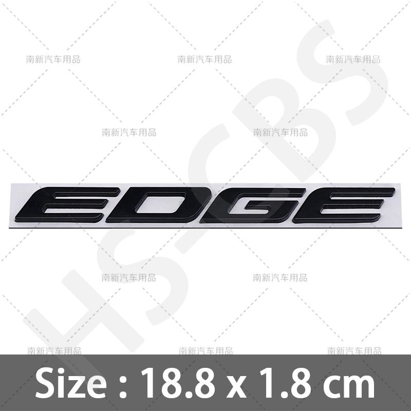 Metal 3D Edge Letter Emblem Logo Edge Rear Trunk Badge Sticker Decal Body Fender Decor Tailgate Stickers Accessories Car Styling