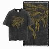 G Exclusive  Cotton oneck Bees Graphic Men Tshirt  Acid Washed  Streetwear Big Size Cool Vintage mens Tee Tshirt