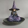 Witch Garden Statue Hanging Bird Feeder for Outdoors Creative Resin Witch Birdfeeder for Patio Backyard Lawn Garden Decor