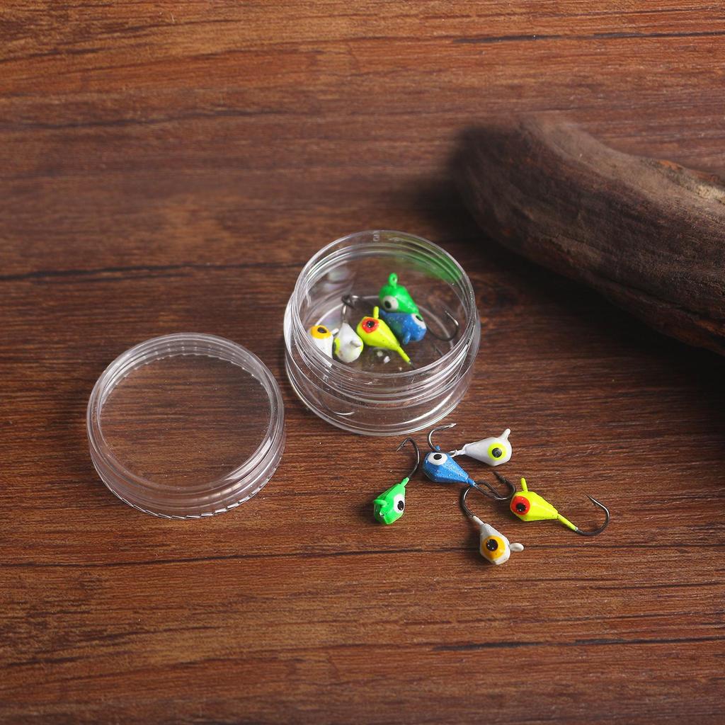 Крючок рыболовный свинцовый головкой Cross 5-цветный алмазный шлифованный 1.2г Микро-приманка для подледной рыбалки с мягкой насадкой