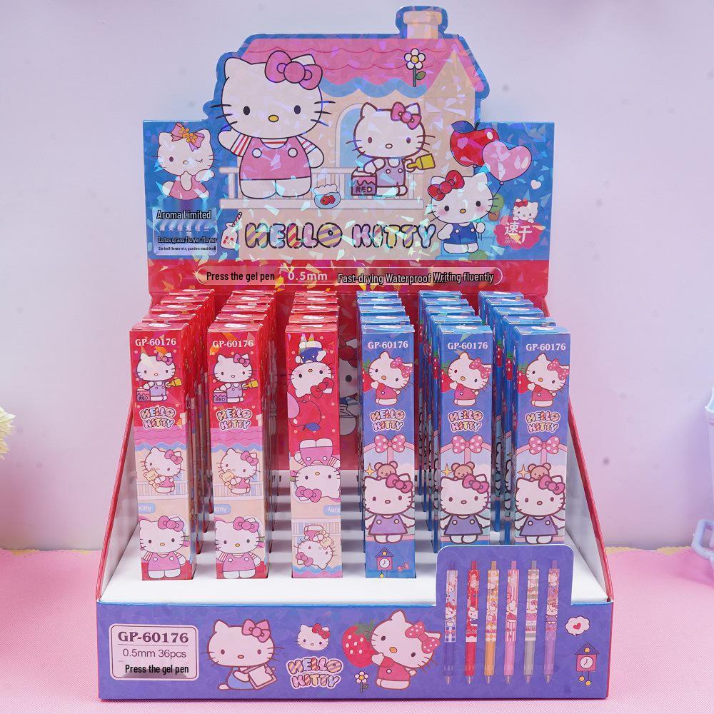 Черная шариковая ручка Hello Kitty - Быстросохнущие гладкие чернила для школьников