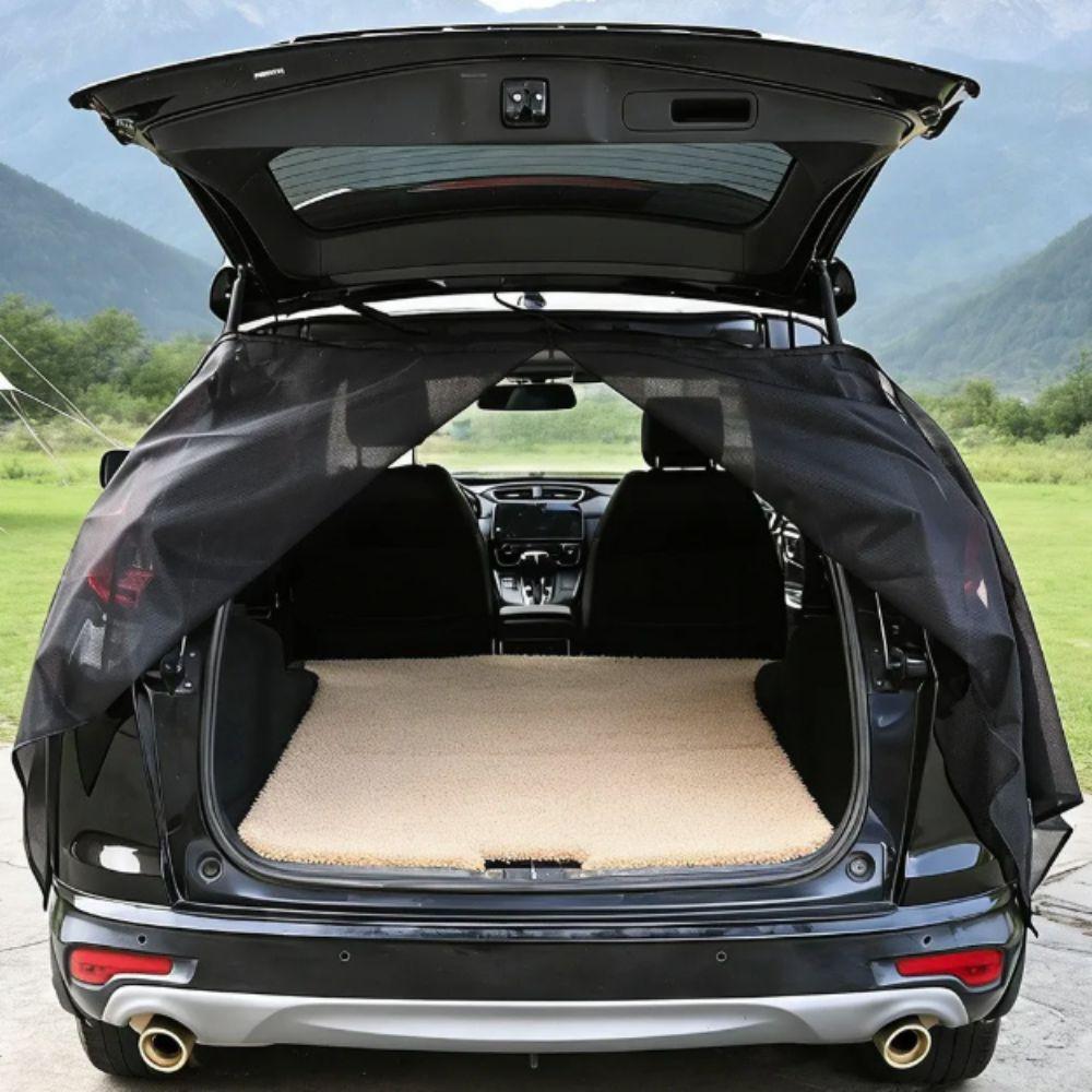 Ventilated Magnetic Car Trunk Mosquito Net Sunshade SUV Tailgate Privacy Curtains Camping