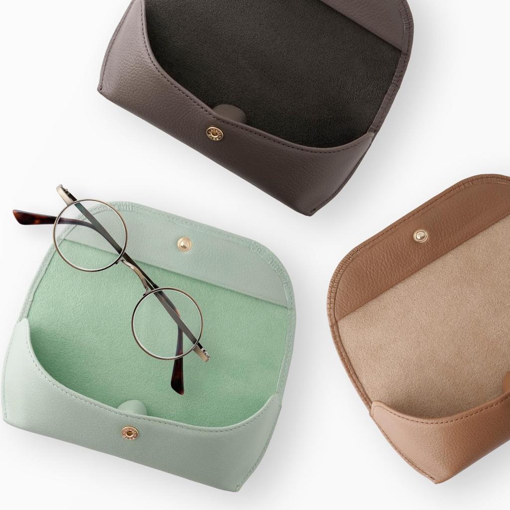 Чехол-футляр для очков, Серо-бежевый, OSL-5402