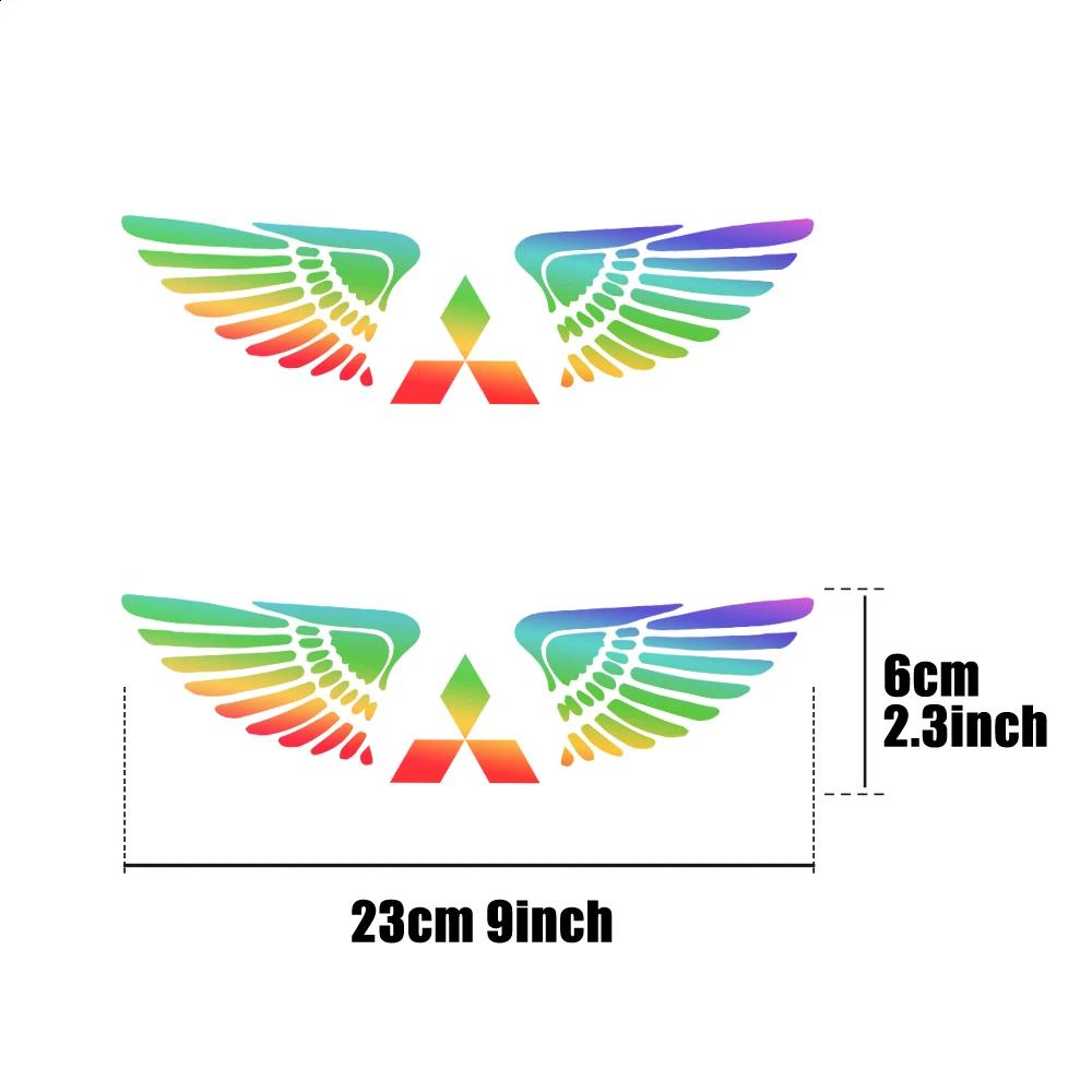 Universal Reflective Exterior Wing Vinyl Decal Car Accessories for Mitsubishi Lancer EX Pajero Mirage Galant Ralliart