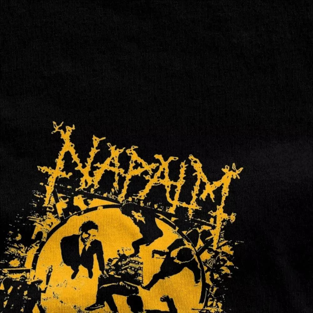 Футболка для мужчин и женщин Napalm Death Music Band, топы из 100% хлопка в стиле дэт-метал, потрясающая футболка с коротким рукавом и круглым вырезом, рубашка больших размеров