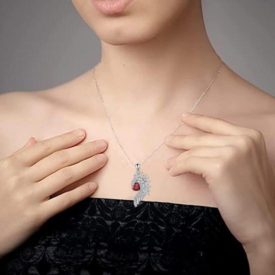 Yousheng 1/2 шт. ожерелья для пар в форме крыла, декор со стразами, символизация любви, демон, ангел, соответствующее ожерелье, подарок на день Святого Валентина, ожерелье с подвеской