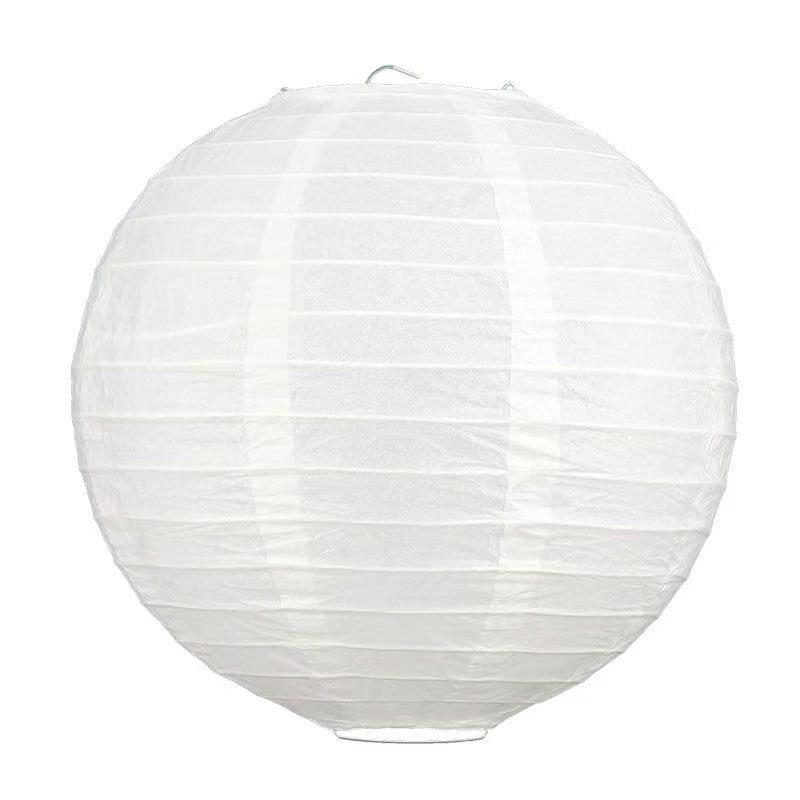 Однотонные круглые бумажные фонарики для украшения свадебного зала