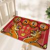Cartoon New Chinese Floor Mat Entry Door Dirt Resistant Sand Carpet Red Entryway Dust Removal Silk Ring Foot Mat