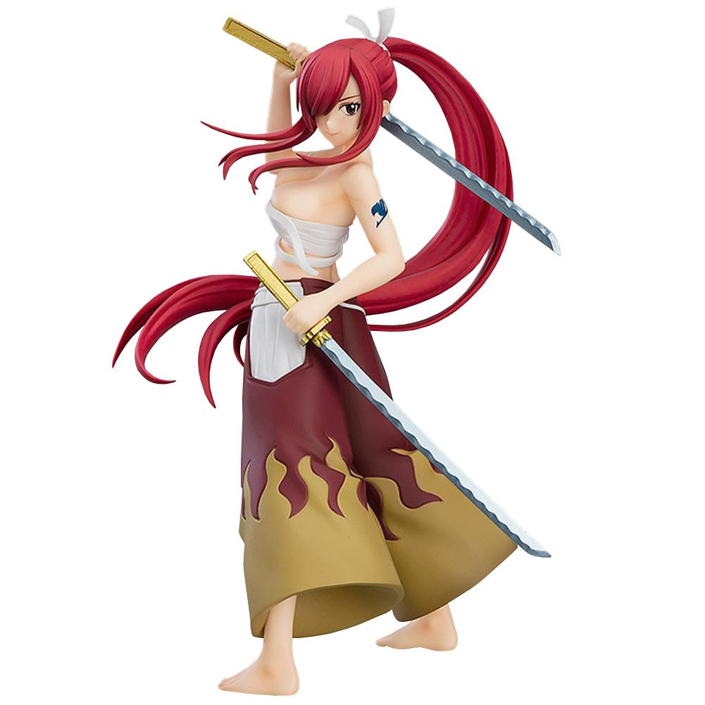 Anime Lucy Heartfilia Figure Aquarius Girl Lucy Standing Pose Action figure Erza Scarlet figurine Doll Collection Adult Boy Gift