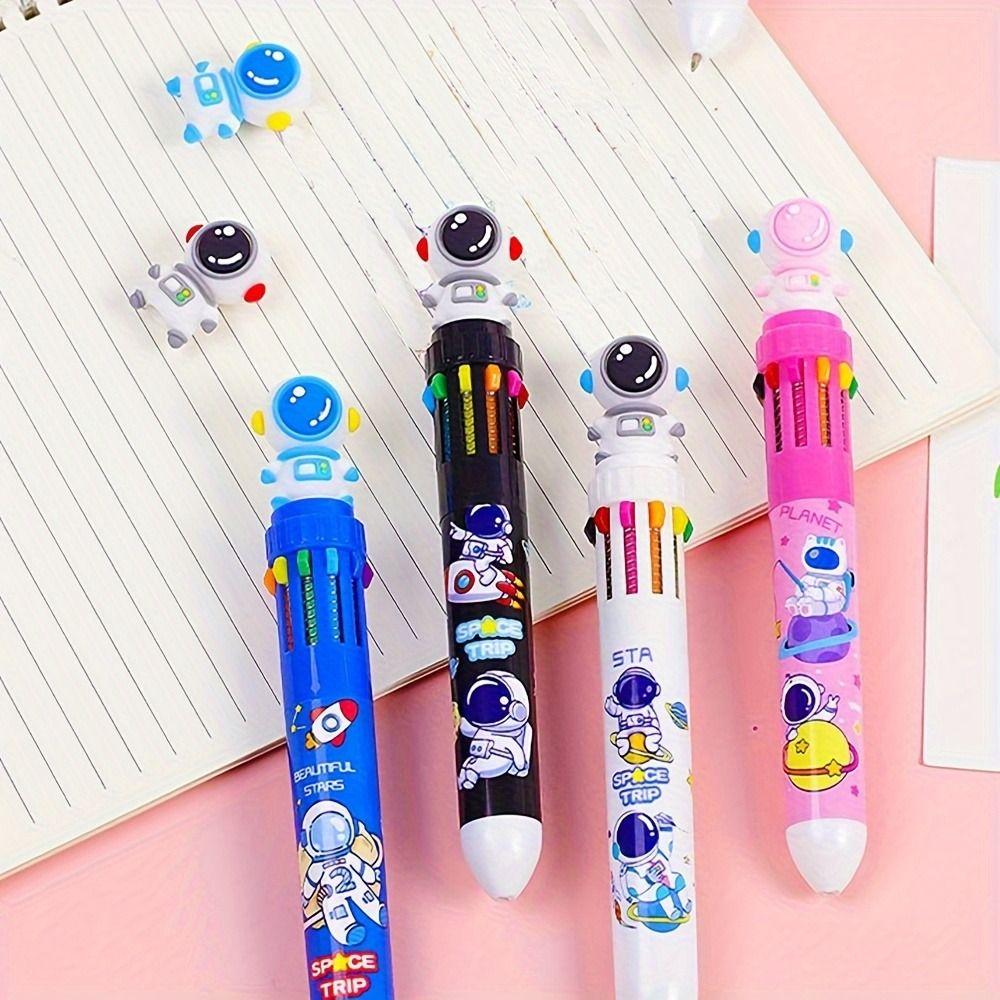Astronaut 10 Colors Ballpoint Pen Multifunctional Multicolored Pen  Student Stationery