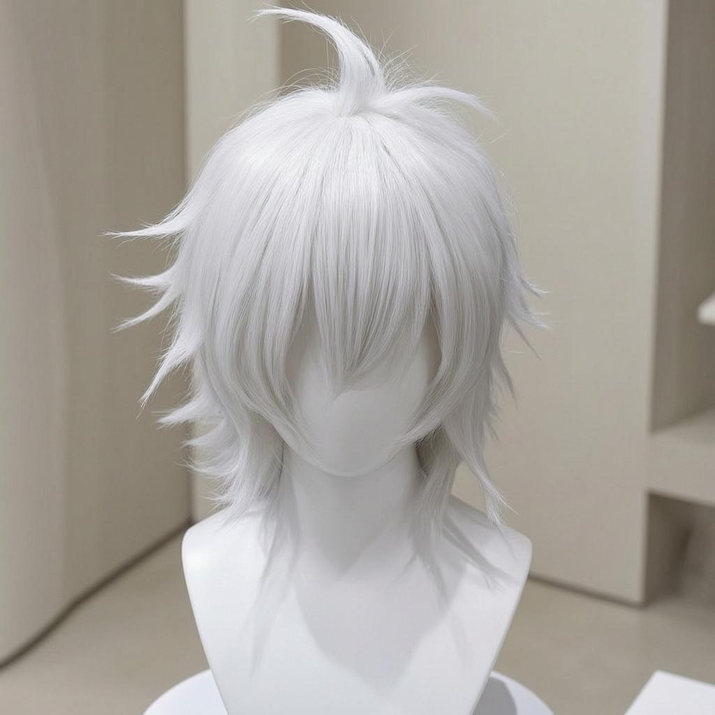 Jujutsu Kaisen Gojo Satoru Cosplay Wig Short White Hightemperature Silk For Anime Fans
