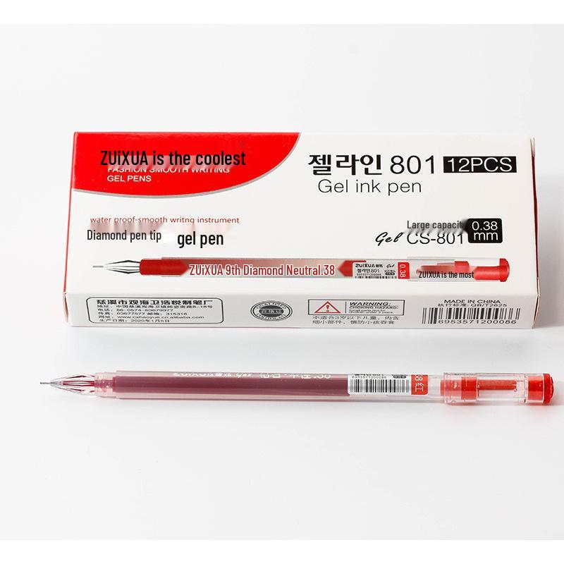 Бриллиантовая шариковая ручка, перьевая ручка большой вместимости, 0,38 мм черные чернила для офисного или студенческого использования