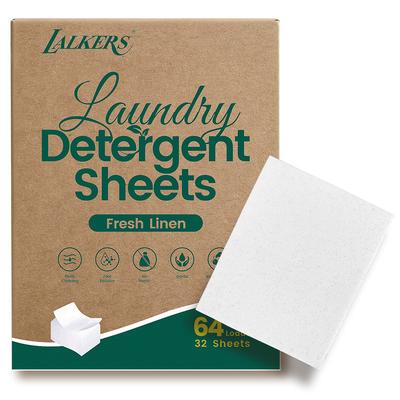 Laundry Bubble Sheets 32 Packs Strong Stain Removal Fabric Fragrance Portable Washing Machine Cleaner