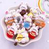 10Pcs Resin Colorful Music Kawaii White Rabbit  Flatback Figurines Home Decor Accessorie DIY Hair Bow Scrapbook Crafts