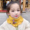 Детский теплый шарф с рисунком из мультфильмов, вязаный зимний шарф с оборками, утолщенный, для мальчиков