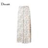 Ditu printed high waisted wide leg casual pants