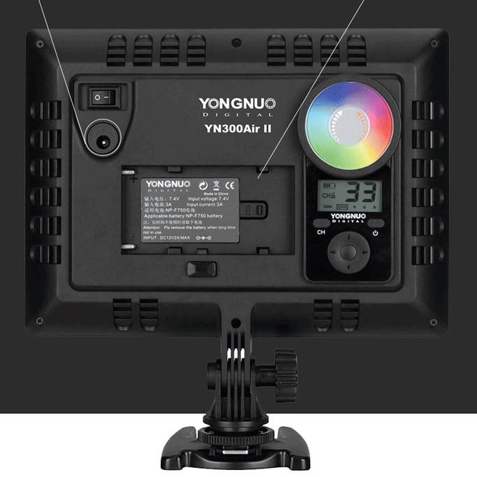 Yongnuo YN300Air II: Тонкий и портативный RGB LED свет для фотосъемки с регулируемой цветовой температурой