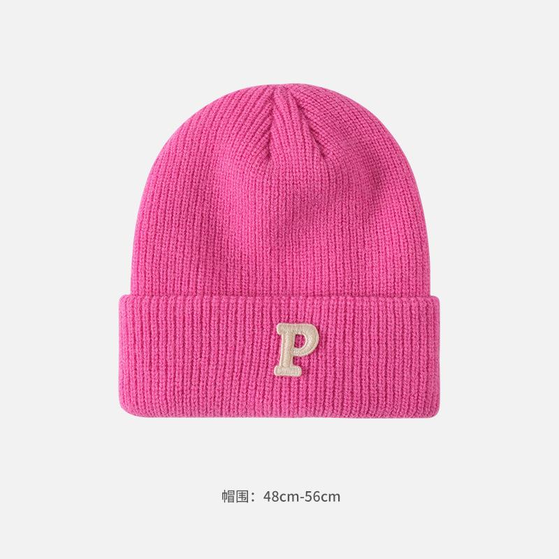 Шапка из шерсти Alphabet женская осенне-зимняя, ветрозащитная, для защиты ушей, для лица, модная, универсальная, теплая, вязаная шапка