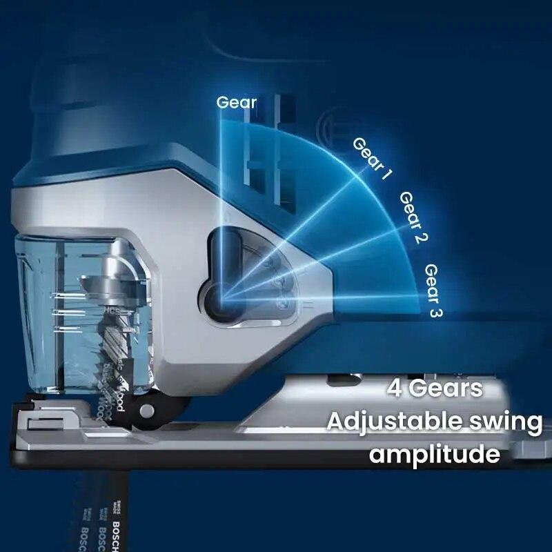 Bosch GST 750 Лобзик 520 Вт 220 В Профессиональная электрическая пила Многофункциональная деревообрабатывающая пила 6 передач Регулируемая скорость режущего станка