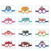 6Pcs Happy Birthday Glasses Frame Baby Shower Kids Boys Girls Birthday Party Decoration Paper Eyeglasses Eyewear Photo Prop Party Supplies