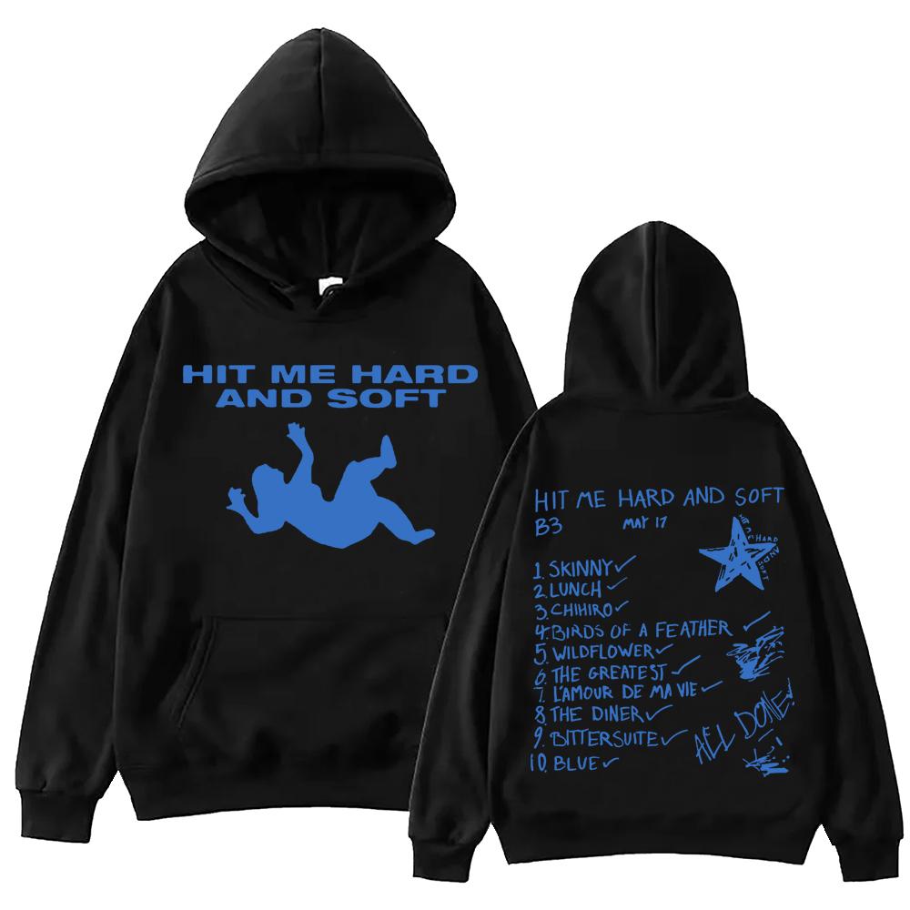 Billie-Hit Me dur et doux World Tour 2025 sweat à capuche Harajuku Hip Hop hauts pull sweat cadeau