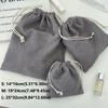 3PCS Solid Color Drawstring Cosmetic Bags Large Capacity Corduroy Gift Storage Bag Drawstring Style Durable Makeup Bag Outdoor