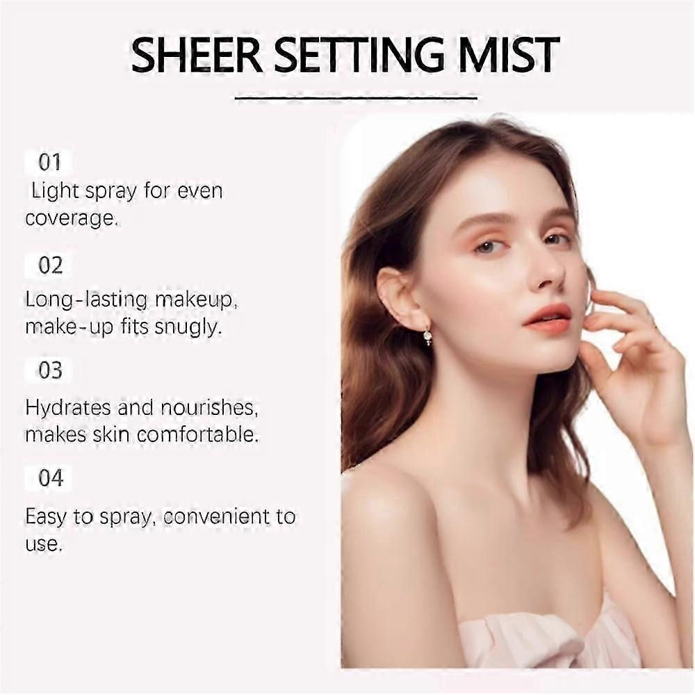 Солнцезащитный фиксирующий спрей Sunglaze Sheer Setting Mist SPF 50, Мерцающее масло-спрей для тела
