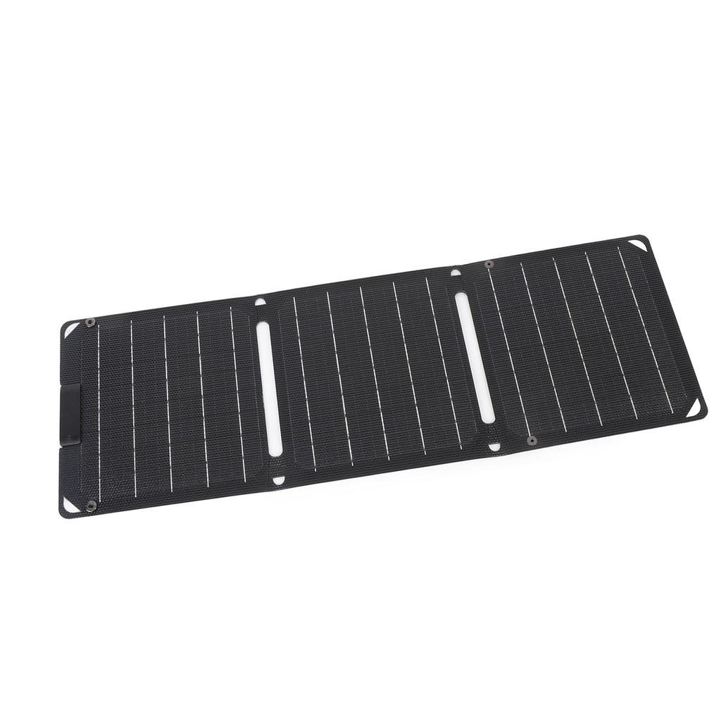 Солнечная панель 30 Вт 3-секционная монокристаллическая 2 порта TYPE-C Портативное уличное солнечное зарядное устройство для ноутбуков, планшетов, телефонов