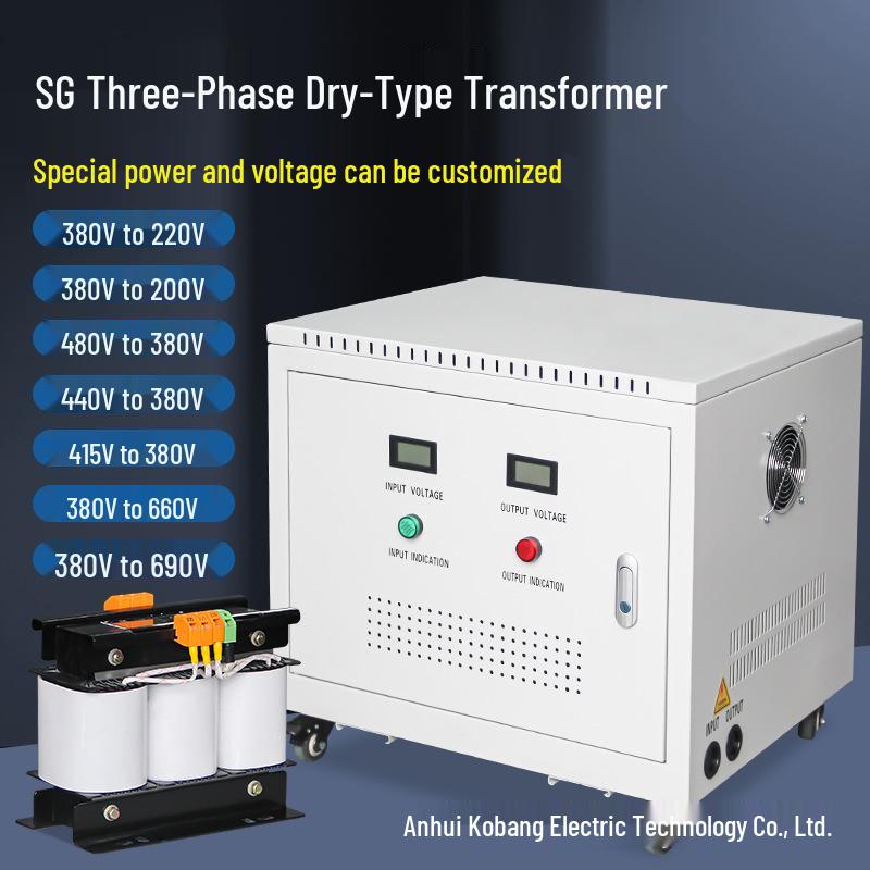 High Efficiency Multi-Voltage Isolation Transformer: 380V-220V, 480V-380V, 380V-200V, 415V-380V