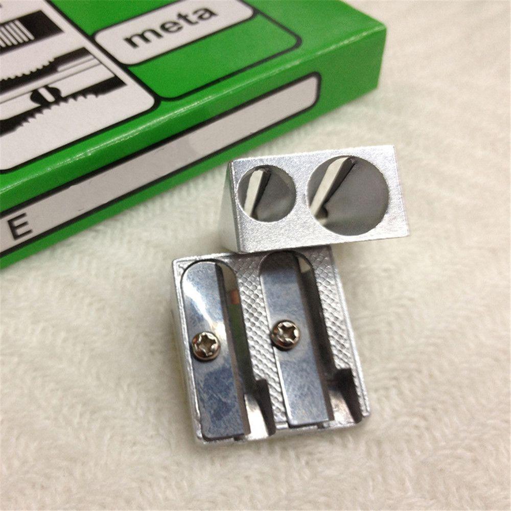 Metal Two Hole Double Hole Pencil Sharpener Pens Cutter Tool Pencil Sharpener Office Sharpener