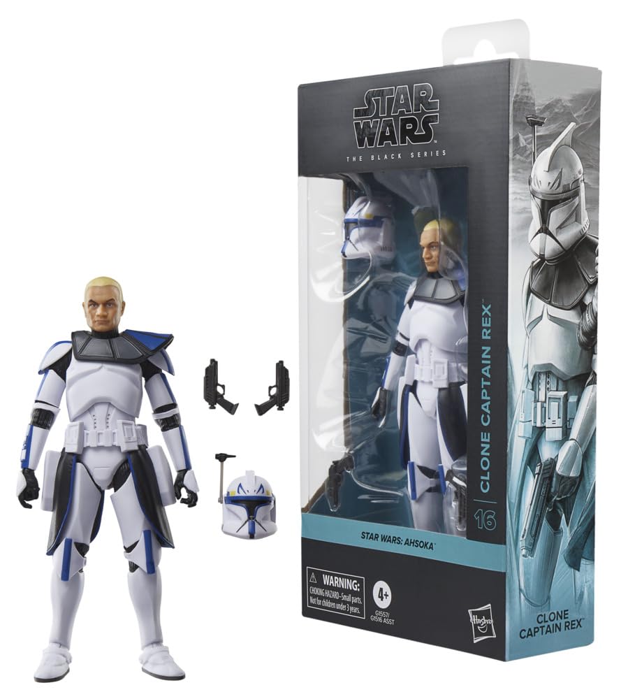 Hasbro Star Wars Black Series Clone Captain Rex, Star Wars: Ahsoka Premium Collection 15cm Action Figure G1557 Authentic